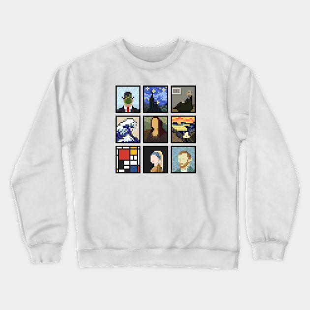 Famous Paintings pixel fan art Crewneck Sweatshirt by CalumArt